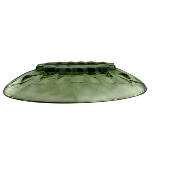Vintage Green Pressed Glass Oval Serving or Candy Dish, Mid Century Avocado - Picture 16 of 16